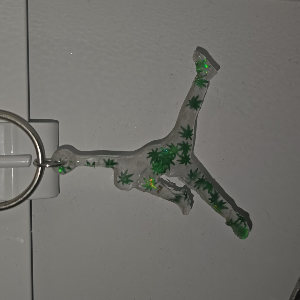 Custom jumpman keychain